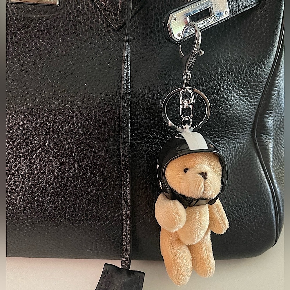 Teddy bear bag charm